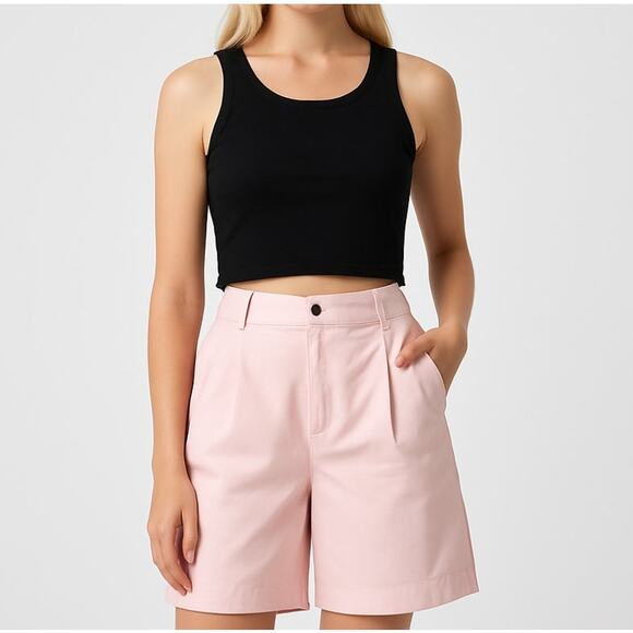 PALMETTO's Pink Vintage 1990's High Waisted Bermuda Shorts - Picture 1 of 9